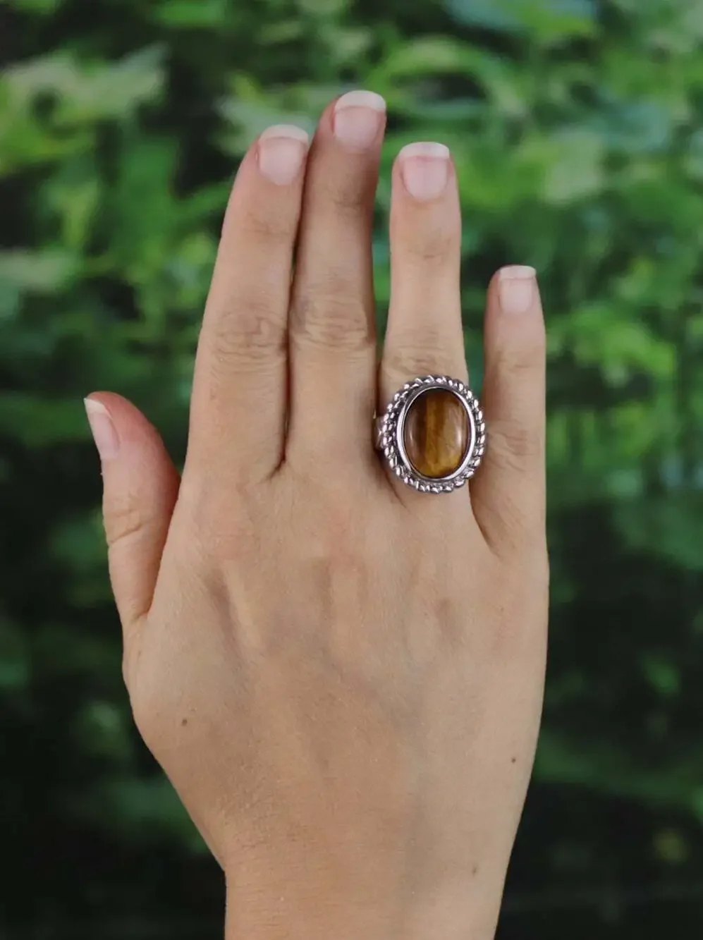 Sterling Silver Natural Tiger's Eye Ring Size 7 Ross Simons